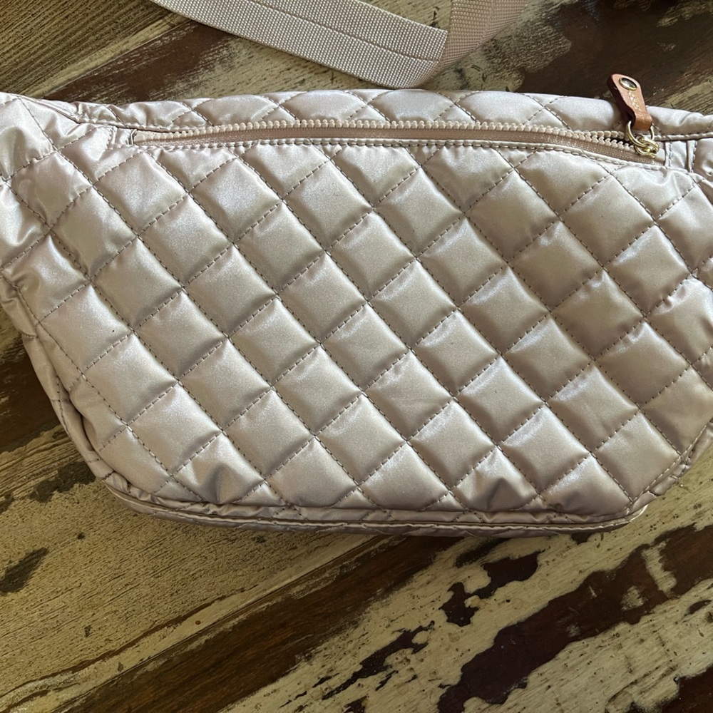 MZ Wallace Quilted Pale Rose Gold Metro Crossbody Belt Bag - Picture 2 of 7